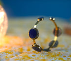 Tribal Lapis Teardrop Bracelet – Handcrafted Statement Piece
